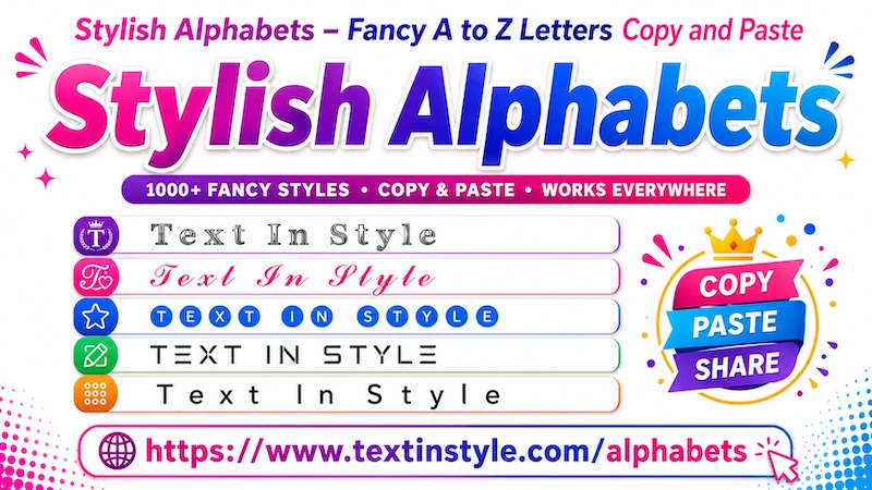 Stylish Alphabets – Fancy A to Z Letters Copy and Paste