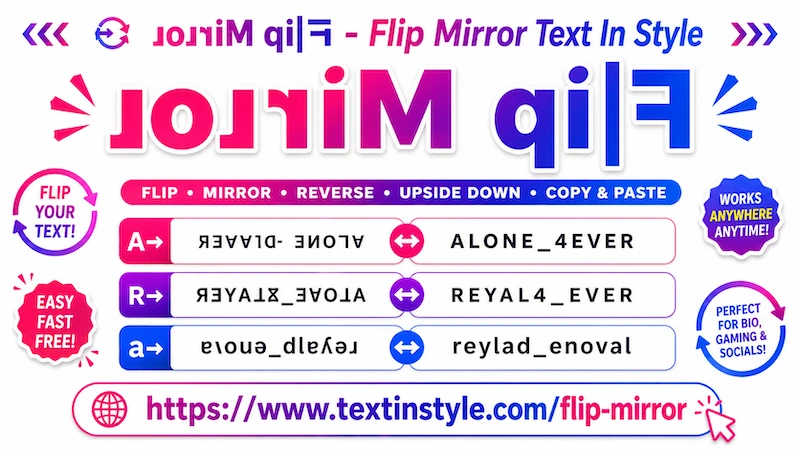Flip & Mirror Text Generator – Copy and Paste Upside Down and Reversed Text Styles
