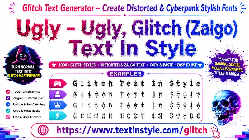 Glitch Text Generator – Copy Distorted & Cyberpunk Stylish Text In Style