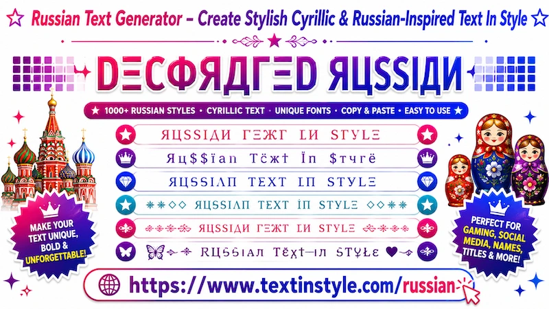 Russian Text Generator – Copy Paste Stylish Cyrillic & Russian Text In Style