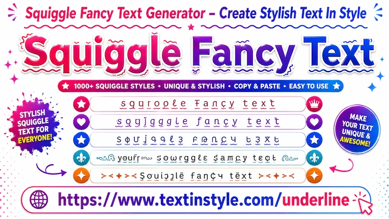 Squiggle Text Generator – Copy and Paste Wavy & Curvy Fancy Text In Style