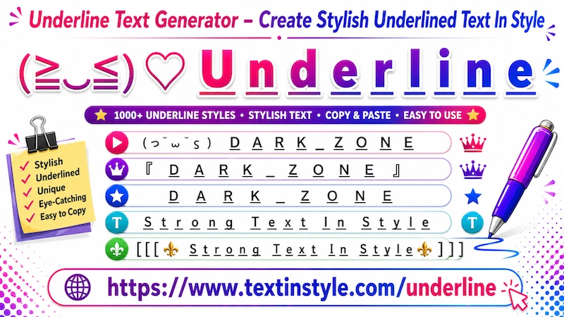 Underline Text Generator – Copy paste Stylish Underlined Text in style